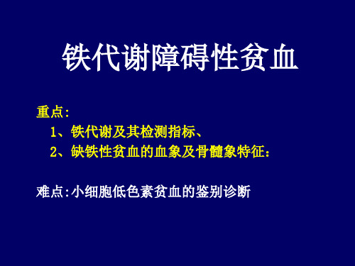 铁代谢障碍性贫血