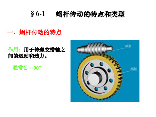 机械设计基础蜗杆传动