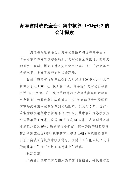 海南省财政资金会计集中核算-1 1