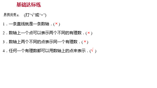 人教版初一数学七年级上册同步课堂课件1-2-2数轴