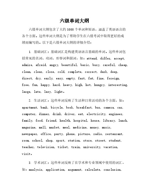 六级单词大纲pdf