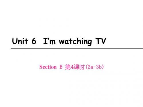 七年级英语下册Unit6I’mwatchingTV第4课时SectionB2a3b课件新版人教新目标版