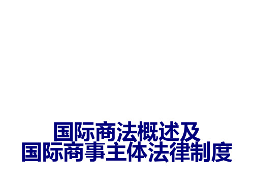 国际商法、国际商法及国际商事主体法律制度PPT课件