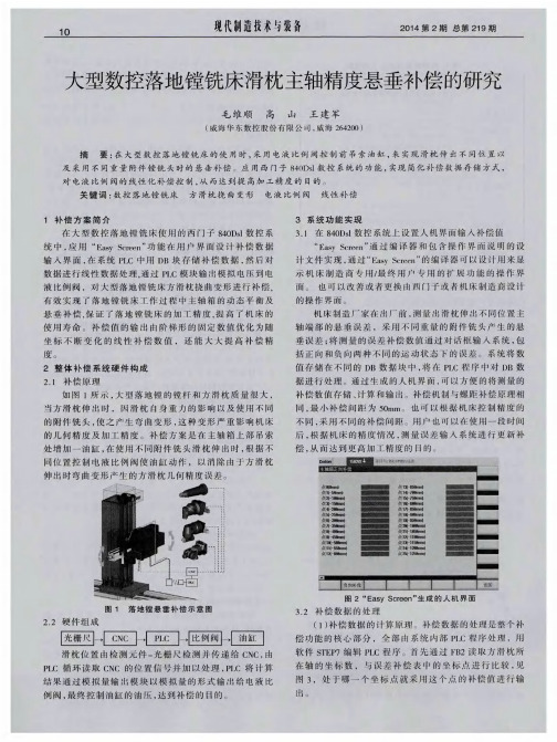 大型数控落地镗铣床滑枕主轴精度悬垂补偿的研究