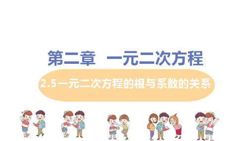 北师大版 九年级数学上册 第二章 2.5一元二次方程的根与系数的关系_教学课件