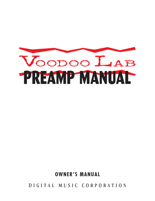 Voodoo Lab Guitar Preamp使用手册说明书