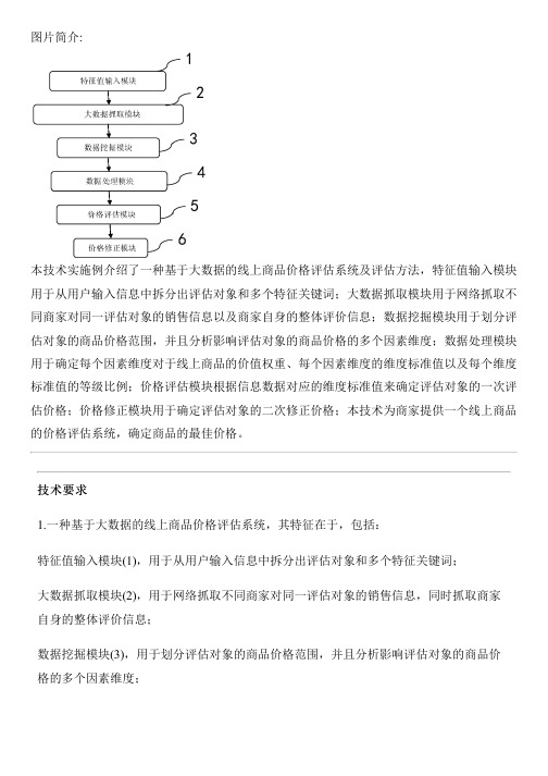 基于大数据的线上商品价格评估系统及评估方法与相关技术