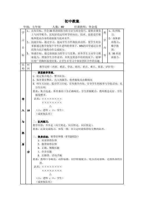 50m迎面接力