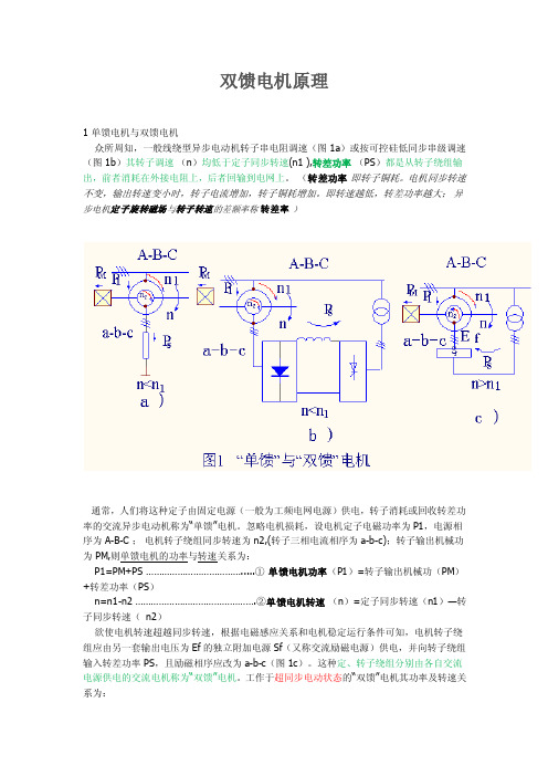 双馈电机原理