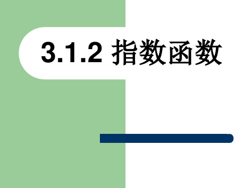 指数函数以及性质优质课解析精品PPT课件