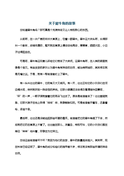 关于犀牛角的故事