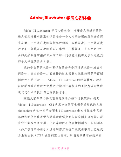 Adobe,Illustrator学习心得体会