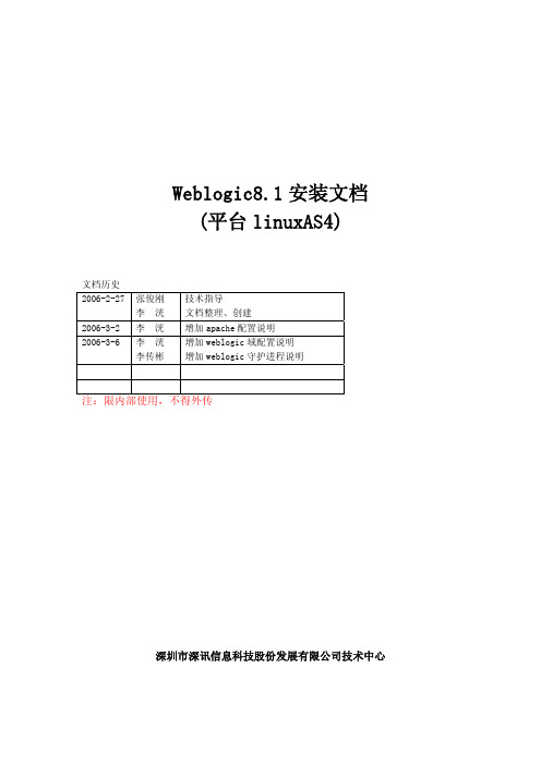 Weblogic8.1安装文档