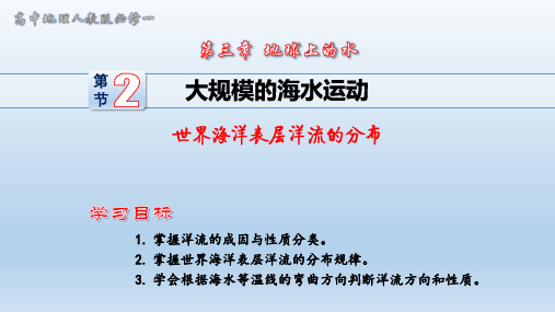 人教版高中地理必修一课件：3.2 大规模的海水运动- 世界海洋表层洋流的分布