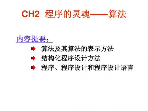 第二章程序的灵魂-算法概要