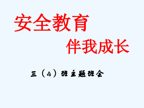 主题班会安全教育伴我成长