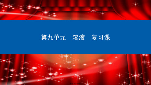 九年级化学下册 第9单元 溶液复习课课件初中