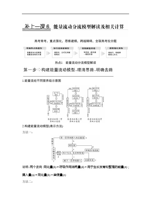 高中生物6 能量流动分流模型解读及相关计算