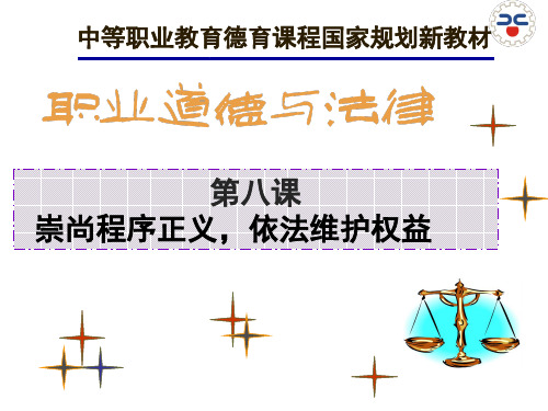 职业道德与法律 第八课 二、依法维护自己的合法权益