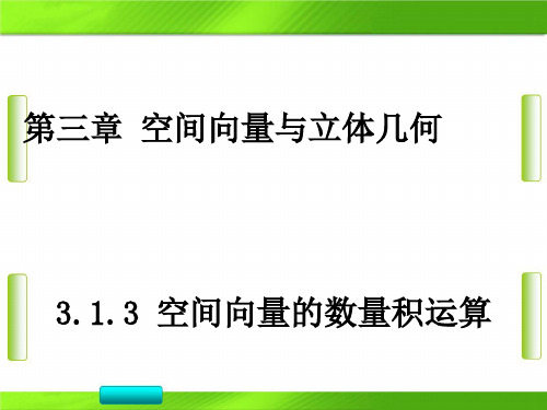 人教版3空间向量的数量积运算-高中数学选修2-1() (共13张PPT)教育课件