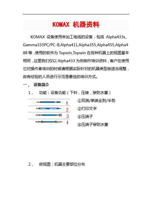 最新komax 机器资料讲课稿