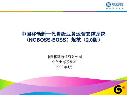 NGBOSS1-BOSS(V20)规范培训汇编