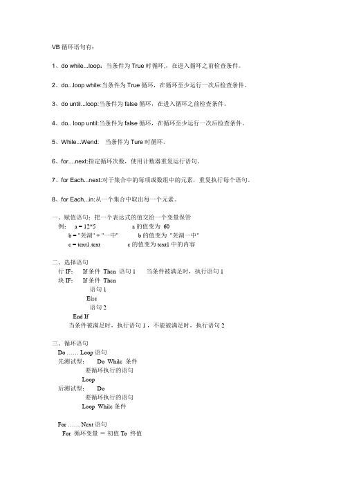 VB语句