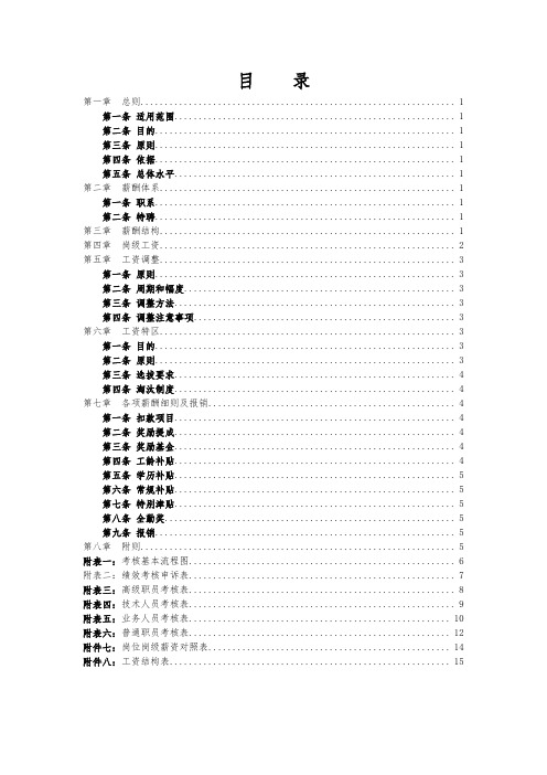 互联网金融公司薪酬体系