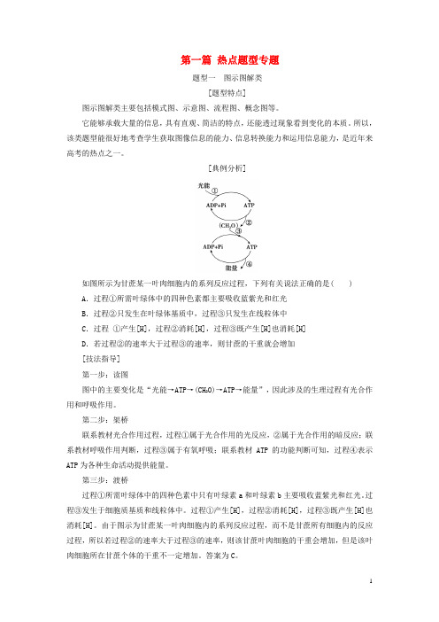 高考生物二轮复习 第2部分 考前冲刺方略 第1篇 图示图解类热点题型专题