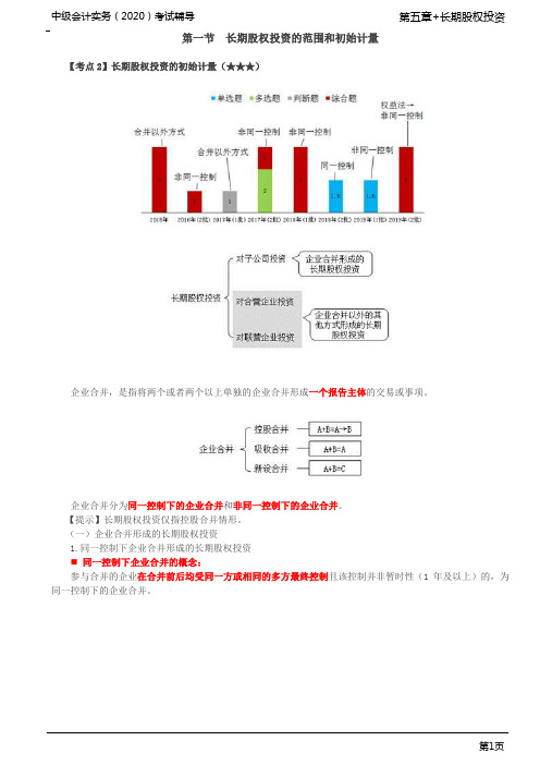 第19讲_长期股权投资的初始计量(1)