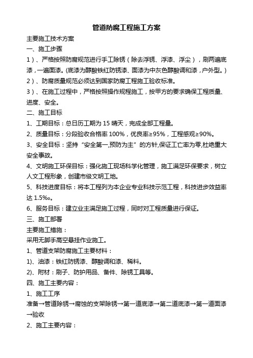 管道防腐工程施工方案(1)(精)