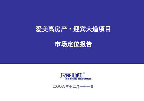 2019成都 爱美高房产·迎宾大道项目市场定位报告