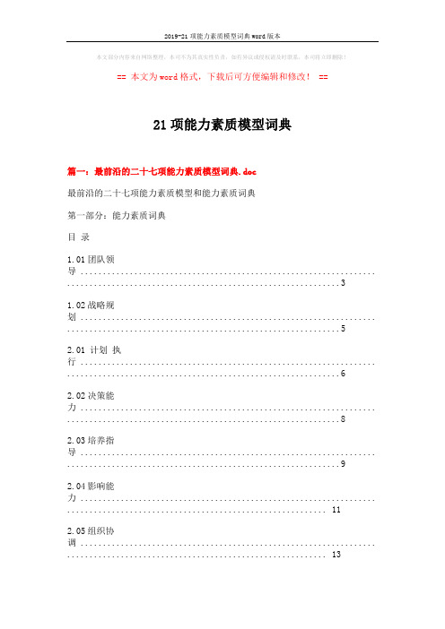 2019-21项能力素质模型词典word版本 (15页)