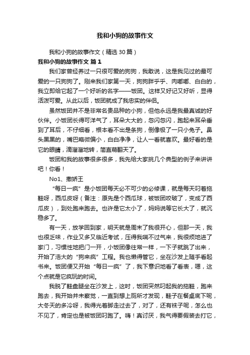 我和小狗的故事作文（精选30篇）