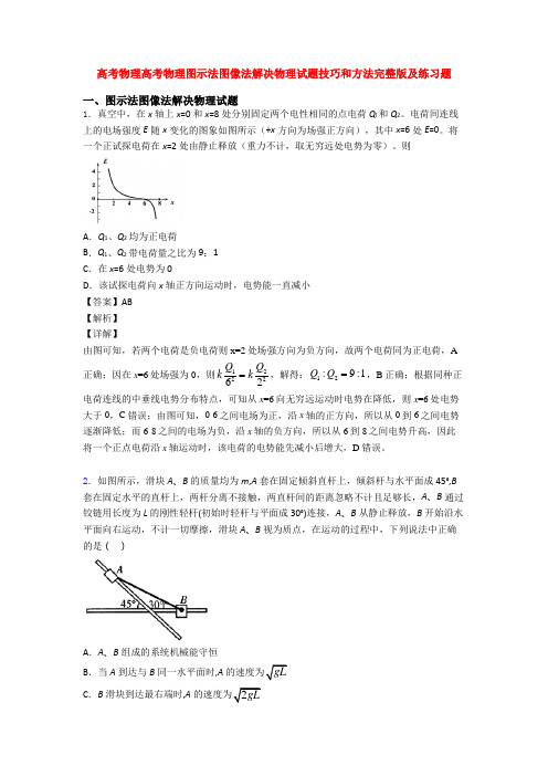 高考物理高考物理图示法图像法解决物理试题技巧和方法完整版及练习题