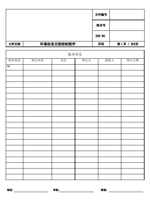 EOP-04环境信息交流控制程序