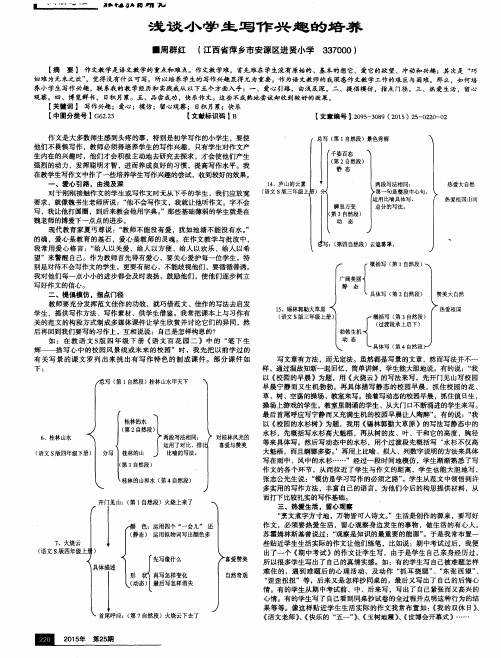 浅谈小学生写作兴趣的培养