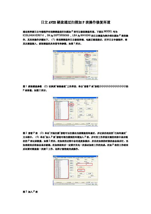 日立AVER硬盘通过扫描加P表操作修复坏道