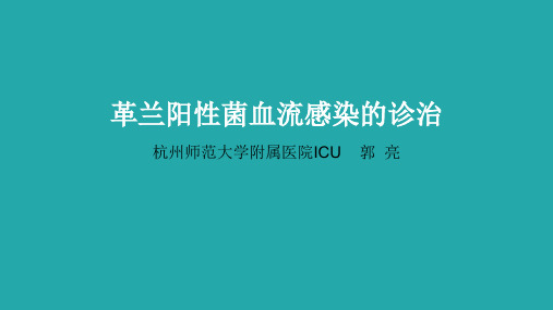 革兰阳性菌血流感染的诊治