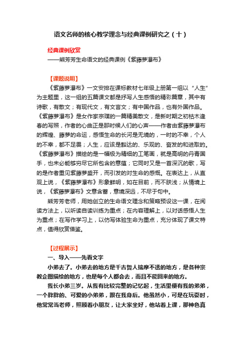 语文名师的核心教学理念与经典课例研究之（十）