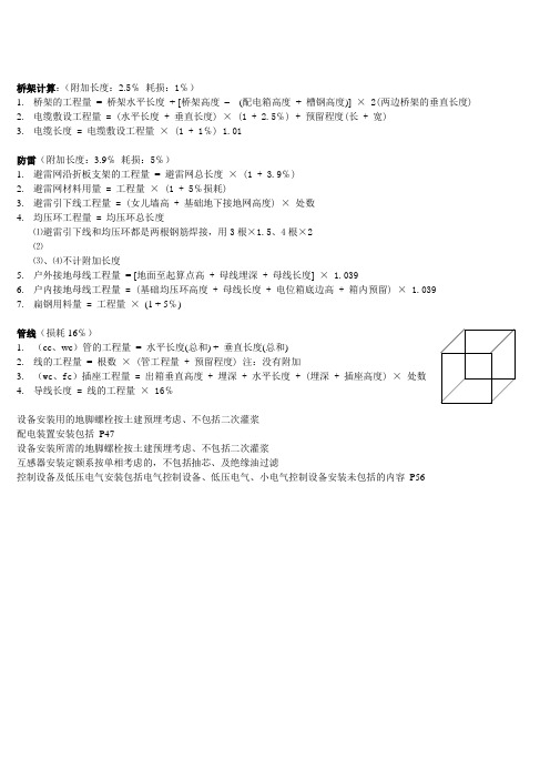 造价员考试-计算公式