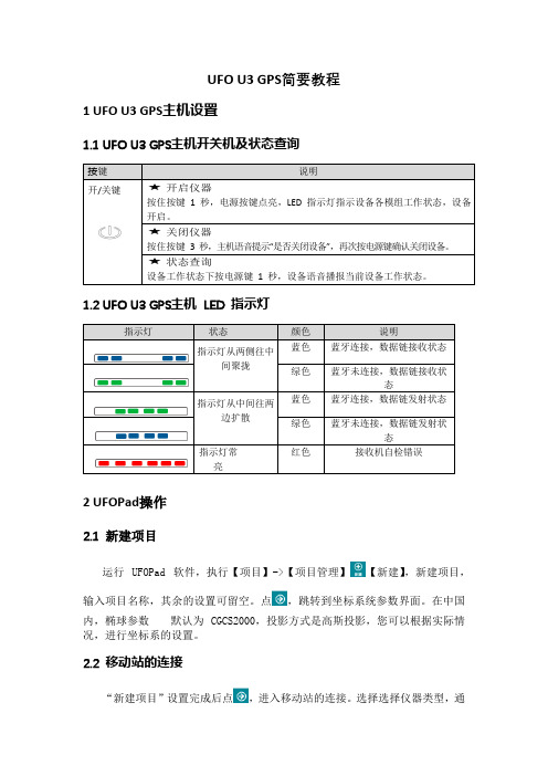 UFO U3 RTK使用简要教程