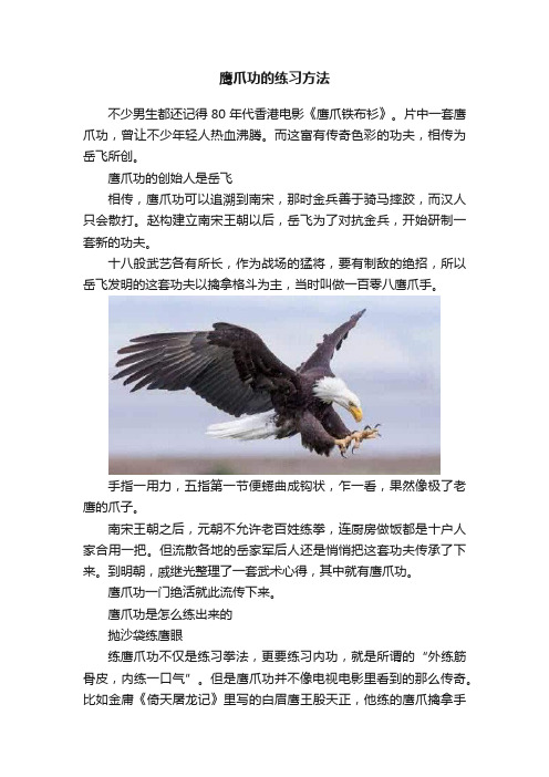 鹰爪功的练习方法