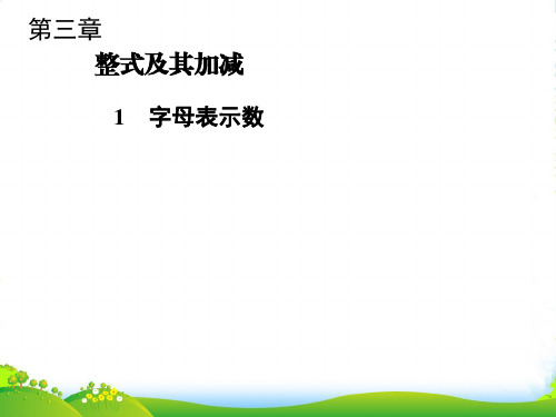 北师大版七年级数学上册《字母表示数》课件(共23张PPT)