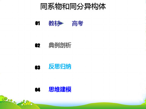 高考化学一轮复习考点精讲实用课件：第9章 9.1.2 同系物和同分异构体