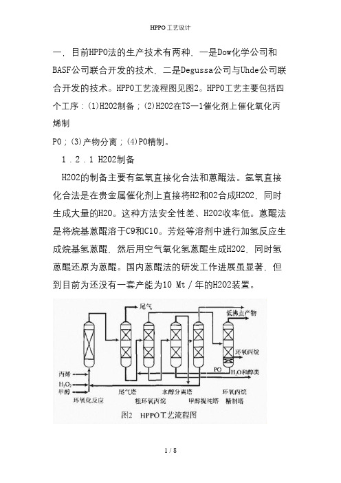 HPPO工艺设计