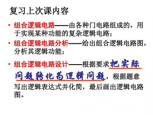 逻辑电路的设计加法器PPT课件