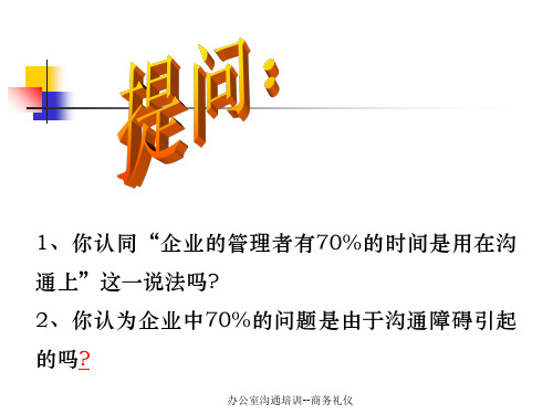 办公室沟通培训商务礼仪课件