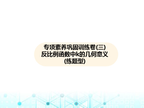 沪科版初中九年级数学上册专项素养巩固训练卷(三)反比例函数中k的几何意义练课件