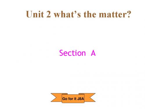 八年级英语What’s-the-matter课件8